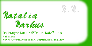 natalia markus business card
